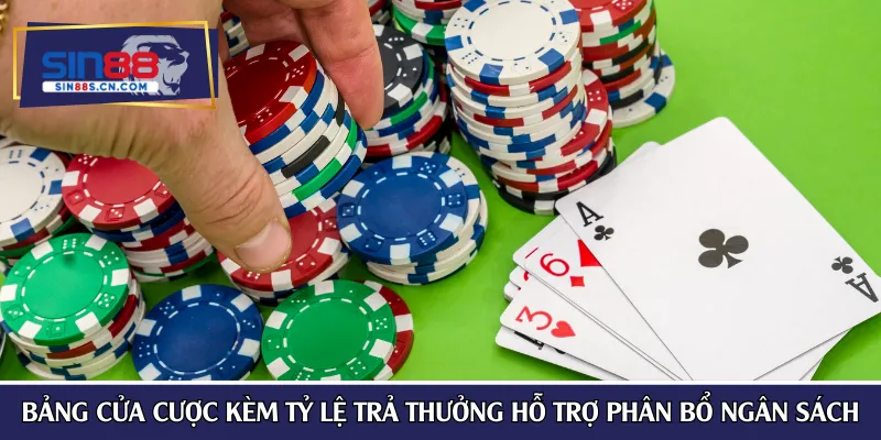 Bảng cửa cược kèm tỷ lệ trả thưởng hỗ trợ phân bổ ngân sách